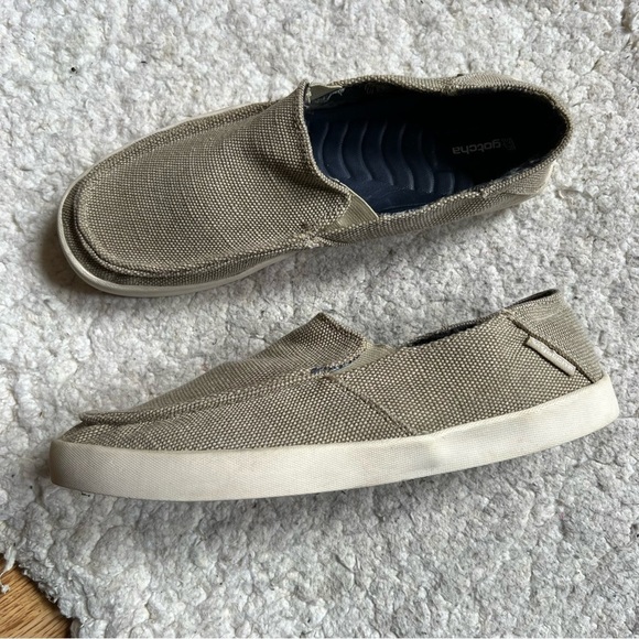 Gotcha: Mens Khaki/Tan Hipster Slip On Canvas Round Toed Sneaker Shoes Size 8 - Picture 9 of 9
